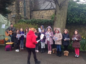 choir in rain